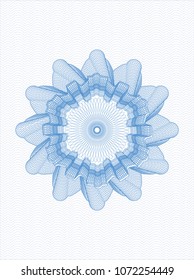  Light blue abstract linear rosette