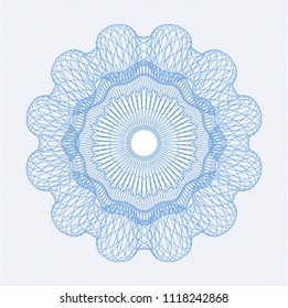 Light blue abstract linear rosette
