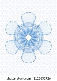 Light blue abstract linear rosette