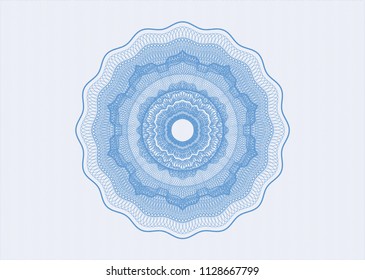 Light blue abstract linear rosette