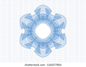 Light blue abstract linear rosette