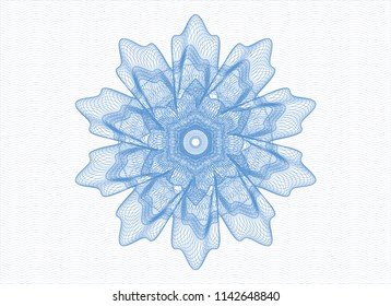 Light blue abstract linear rosette