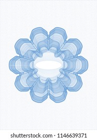 Light blue abstract linear rosette
