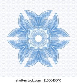 Light blue abstract linear rosette
