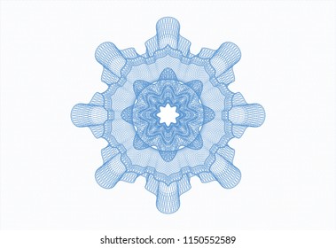 Light blue abstract linear rosette