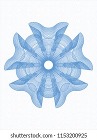 Light blue abstract linear rosette