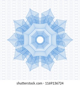 Light blue abstract linear rosette