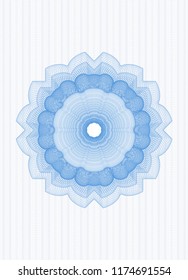 Light blue abstract linear rosette