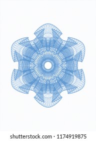 Light blue abstract linear rosette