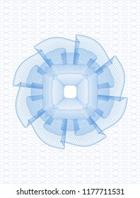 Light blue abstract linear rosette