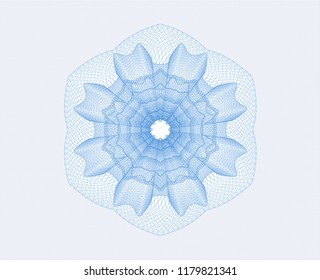 Light blue abstract linear rosette