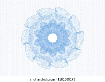 Light blue abstract linear rosette
