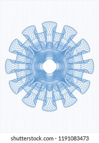 Light blue abstract linear rosette