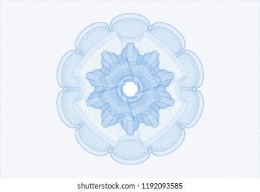 Light blue abstract linear rosette