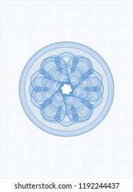 Light blue abstract linear rosette