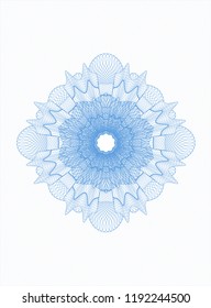 Light blue abstract linear rosette