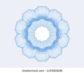 Light blue abstract linear rosette