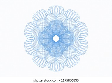 Light blue abstract linear rosette