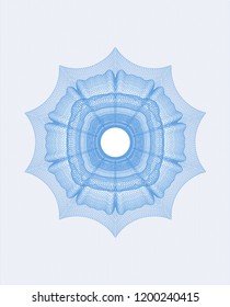 Light blue abstract linear rosette