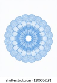 Light blue abstract linear rosette