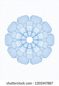 Light blue abstract linear rosette