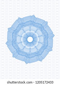 Light blue abstract linear rosette