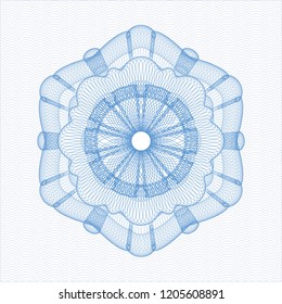 Light blue abstract linear rosette