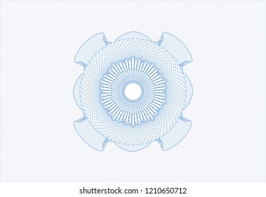 Light blue abstract linear rosette