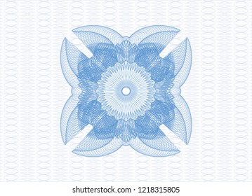 Light blue abstract linear rosette