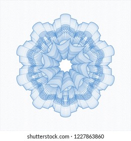 Light blue abstract linear rosette