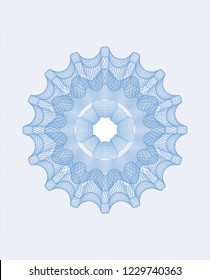 Light blue abstract linear rosette