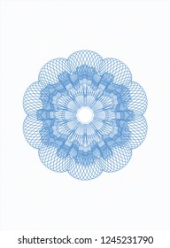 Light blue abstract linear rosette