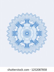 Light blue abstract linear rosette