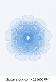 Light blue abstract linear rosette