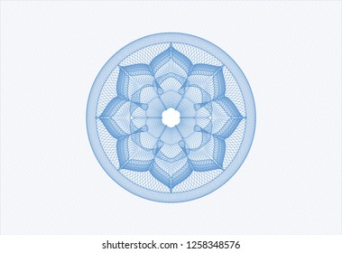 Light blue abstract linear rosette