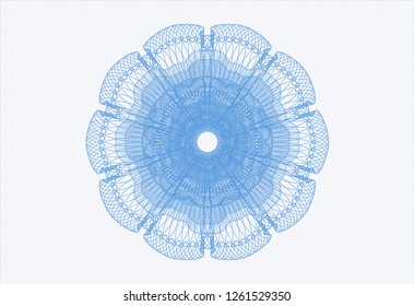 Light blue abstract linear rosette