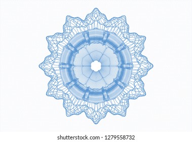 Light blue abstract linear rosette