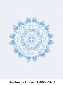 Light blue abstract linear rosette