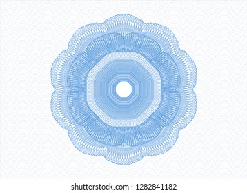 Light blue abstract linear rosette