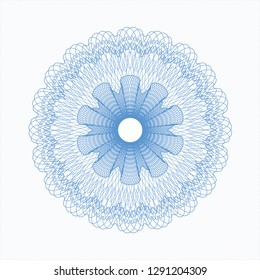 Light blue abstract linear rosette