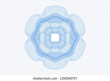 Light blue abstract linear rosette