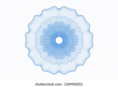 Light blue abstract linear rosette