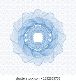 Light blue abstract linear rosette