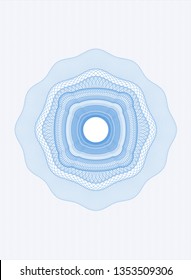 Light blue abstract linear rosette