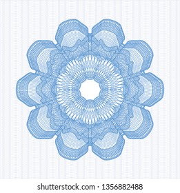 Light blue abstract linear rosette