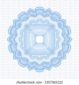 Light blue abstract linear rosette