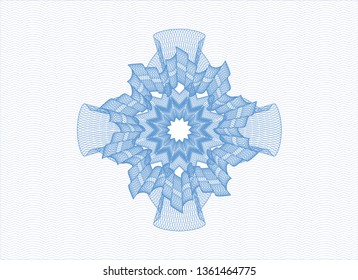 Light blue abstract linear rosette