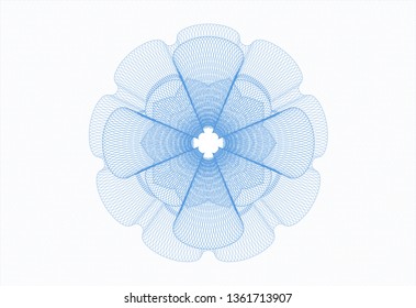 Light blue abstract linear rosette