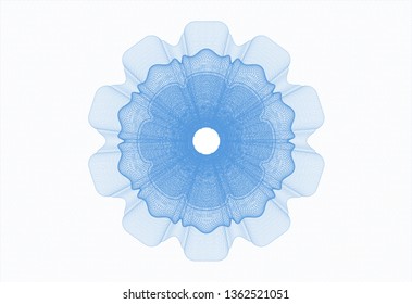 Light blue abstract linear rosette