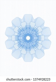 Light blue abstract linear rosette